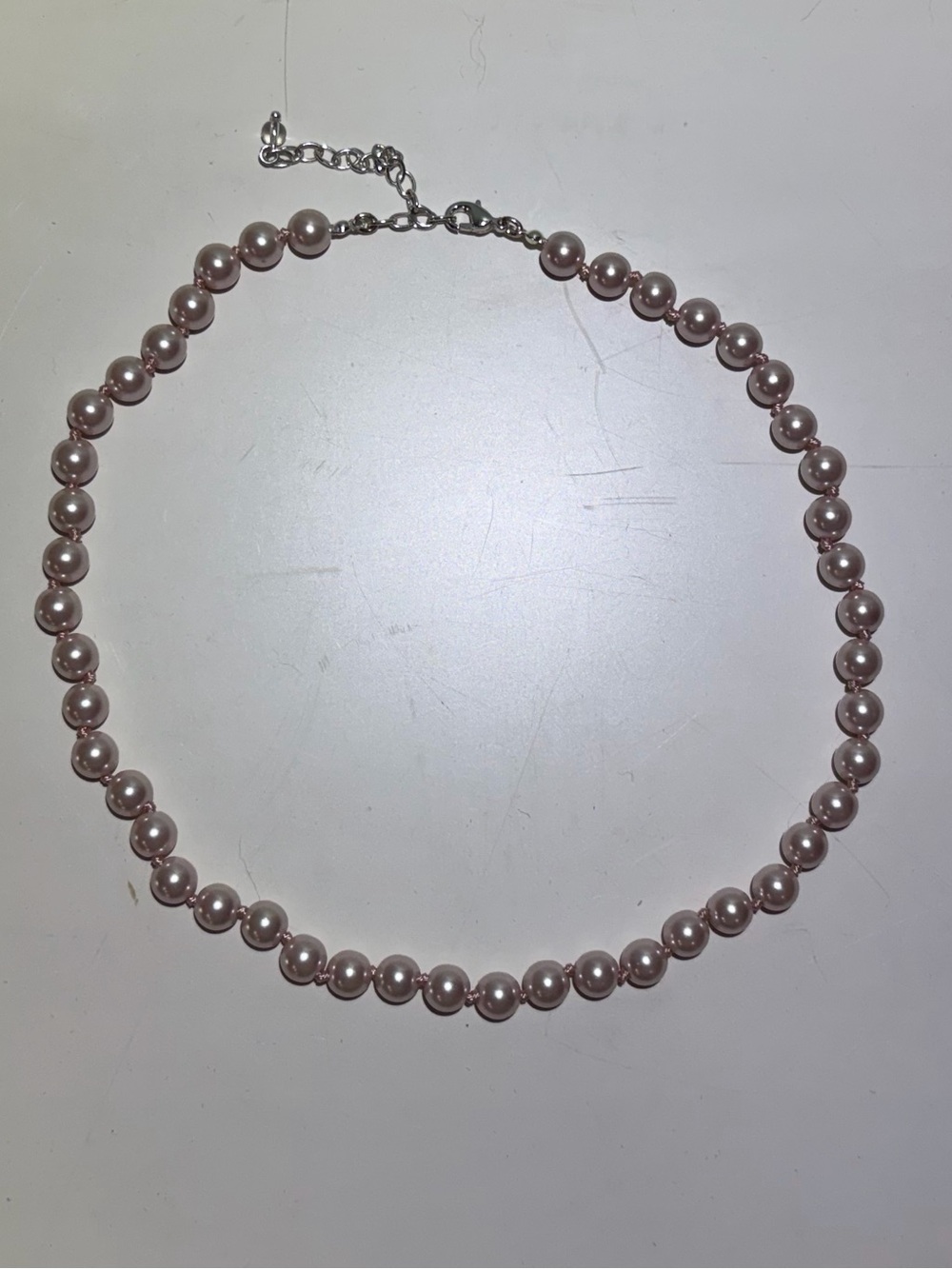 Classic Elegant Pastel Pink Cultured Pearl Strand Necklace. 21” Length